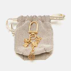 Tory Burch Gold Tone Key Ring