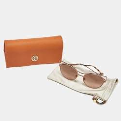 Pre Owned Tory Burch Bronze Gradient TY 6064 Frame Cat Eye Sunglasses