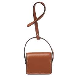 Pre Owned Tory Burch Tan Leather Miller AirPods Pro Case