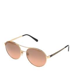 Pre Owned Tory Burch Black/Brown Gradient TY 6037 Aviator Sunglasses