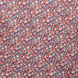 Pre Owned Tory Burch Red Floral Print Silk Scarf