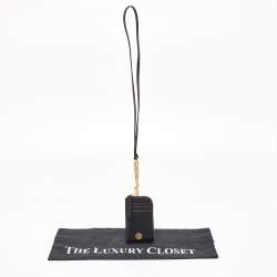 Pre Owned Tory Burch Black Leather Robinson Lanyard