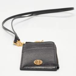 Pre Owned Tory Burch Black Leather Robinson Lanyard