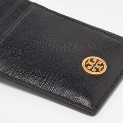 Pre Owned Tory Burch Black Leather Robinson Lanyard