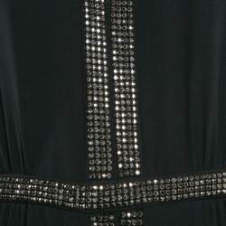 Tory Burch Black Studded Silk Maxi Dress M