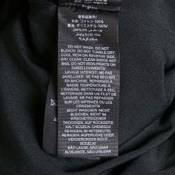 Pre Owned Tory Burch Black Floral Print and Sequin Embroidery Cotton Midi Dress L