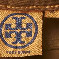 Pre Owned Tory Burch Brown Corduroy Skinny Ivy Pants M