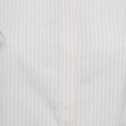 Pre Owned Tory Burch Beige Striped Cotton Long Sleeve Shirt XS