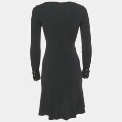 Pre Owned Tory Burch Black Jersey Long Sleeve Mini Dress XS