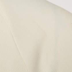 مملوكة مسبقًا Tory Burch White Printed Jersey Collar Midi Dress S