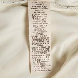 مملوكة مسبقًا Tory Burch White Printed Jersey Collar Midi Dress S