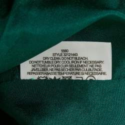 مملوكة مسبقًا Tory Burch Emerald Green Mesh Rushed Ethel Midi Dress XS