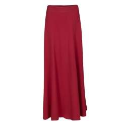 Tory Burch Red Madyn Crepe A Line Maxi Skirt S