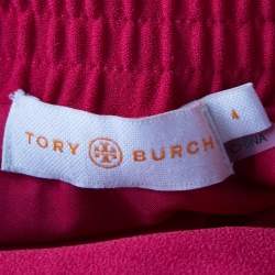 Tory Burch Red Madyn Crepe A Line Maxi Skirt S