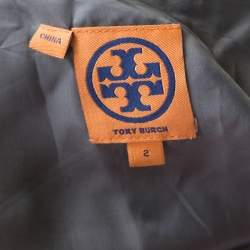 Tory Burch Metallic Washed Leather Biker Jacket S