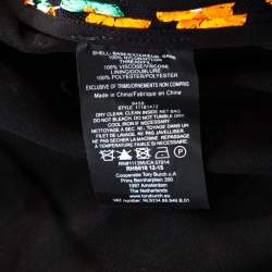 Pre Owned Tory Burch Multicolor Floral Embroidered Mesh A Line Dress S