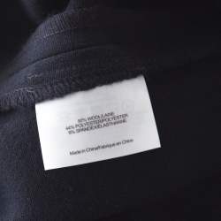 Pre Owned Tory Burch Navy Blue Wool Blend Straight Fit Callie Pants M