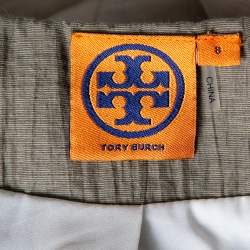 Pre Owned Tory Burch Multicolor Floral Embroidered Tie Detail Jacket M