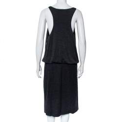 Tory Burch Charcoal Sequin Embellished Wool Midi Dress XL