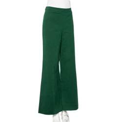 Tory Burch Green Cotton & Lyocell Palazzo Pants M
