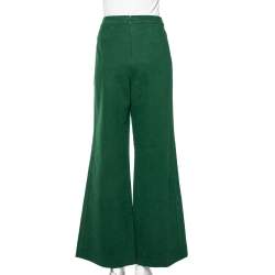 Tory Burch Green Cotton & Lyocell Palazzo Pants M