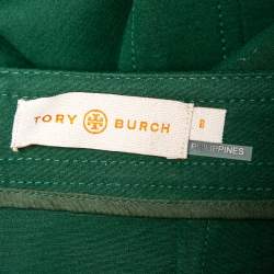 Tory Burch Green Cotton & Lyocell Palazzo Pants M