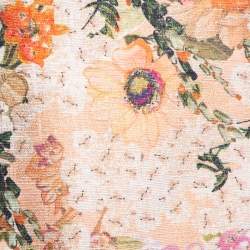 Pre Owned Tory Burch Pink Kaley Floral Printed Jacquard Shift Dress S