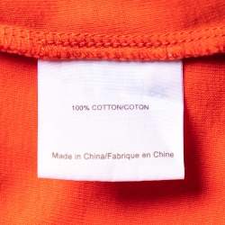 مملوكة مسبقًا Tory Burch Red Cotton Knit Polo T-Shirt L
