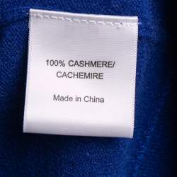 Pre Owned Tory Burch Indigo Cashmere Short Sleeve Sweater M