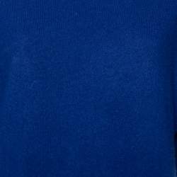 Pre Owned Tory Burch Indigo Cashmere Short Sleeve Sweater M