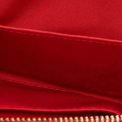 Pre Owned Tory Burch Red Leather Robinson Zip Around Coin Purse