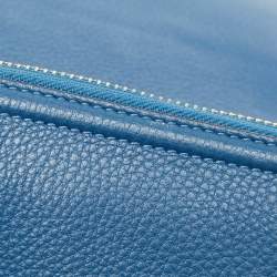 Pre Owned Tory Burch Blue Leather Thea Crossbody Bag