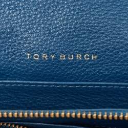 Pre Owned Tory Burch Blue Leather Thea Crossbody Bag