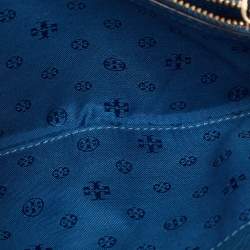 Pre Owned Tory Burch Blue Leather Thea Crossbody Bag
