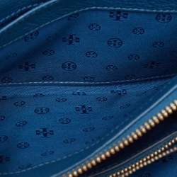 Pre Owned Tory Burch Blue Leather Thea Crossbody Bag