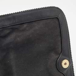 Tory Burch Black/White Stripe Leather Kerrington Crossbody Bag