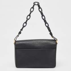 Tory Burch Black Leather Kira Shoulder Bag