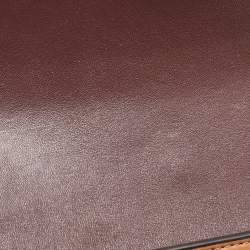 Pre Owned Tory Burch Burgundy Glossy Leather Eleanor Dragon Rectangular Shoulder Bag