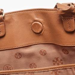 Pre Owned Tory Burch Brown Leather Brooke Tote