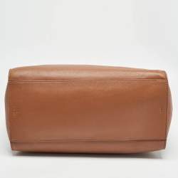 Pre Owned Tory Burch Brown Leather Brooke Tote