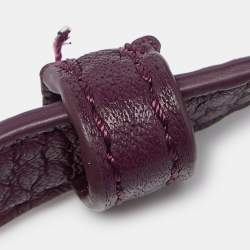 Pre Owned Tory Burch Purple Leather Mini Amanda Crossbody Bag