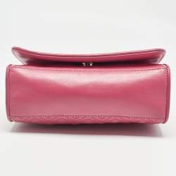 Pre Owned Tory Burch Pink Leather Small Fleming Shoulder Bag