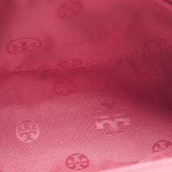 Pre Owned Tory Burch Pink Leather Small Fleming Shoulder Bag