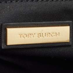 Pre Owned Tory Burch Black Quilted Leather Fleming Soft Frame Bag
