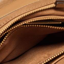 Pre Owned Tory Burch Brown Quilted Leather Fleming Shoulder Bag