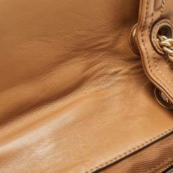 Pre Owned Tory Burch Brown Quilted Leather Fleming Shoulder Bag