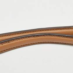 Pre Owned Tory Burch Brown Quilted Leather Fleming Shoulder Bag