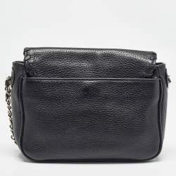 Pre Owned Tory Burch Black Leather Mini Marion Crossbody Bag