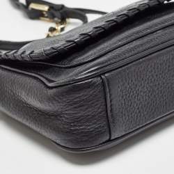 Pre Owned Tory Burch Black Leather Mini Marion Crossbody Bag