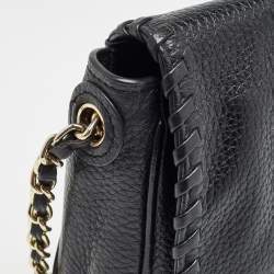 Pre Owned Tory Burch Black Leather Mini Marion Crossbody Bag